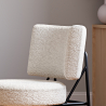 Buy Armchair Upholstered in Bouclé Fabric - Jerna White 60337 with a guarantee