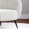 Buy Armchair with Armrests - Upholstered in Boucle Fabric - Nuba White 60338 with a guarantee