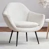 Armchair with Armrests - Upholstered in Boucle Fabric - Eila image 7