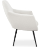 Buy Armchair with Armrests - Upholstered in Boucle Fabric - Eila White 60339 at Privatefloor