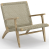 Buy Accent Armchair, Boho Style, Wood and Cotton - Lueb Natural wood 60344 - prices