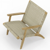 Buy Accent Armchair, Boho Style, Wood and Cotton - Lueb Natural wood 60344 in the Europe