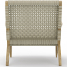 Buy Accent Armchair, Boho Style, Wood and Cotton - Lueb Natural wood 60344 home delivery