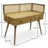 Desk in Cannage Design, Mango and Oak - Oka image 7