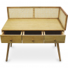 Buy Desk in Cannage Design, Mango and Oak - Oka Natural wood 60348 at Privatefloor