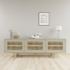 Buy Media unit in vintage style with rattan - Opa Natural wood 60351 - prices