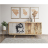 Buy Wooden Sideboard - Vintage Design - Woman Drawing - Lucil Natural wood 60355 - prices