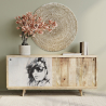 Buy Wooden Sideboard - Vintage Design - Woman Drawing - Lucil Natural wood 60355 - in the EU
