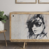Buy Wooden Sideboard - Vintage Design - Woman Drawing - Lucil Natural wood 60355 at Privatefloor