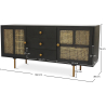 Buy Wooden Sideboard - Vintage Design - Dena Black 60360 - in the EU