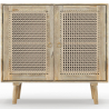 Buy Small Cabinet in Boho Bali Style, Cannage Design, Mango Wood - Ega Natural wood 60374 - in the EU