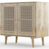 Buy Small Cabinet in Boho Bali Style, Cannage Design, Mango Wood - Ega Natural wood 60374 - prices