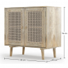 Buy Wooden Sideboard - Boho Bali Design - Ega Natural wood 60374 - in the EU