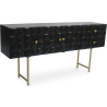 Buy Wooden Console - Vintage Design Sideboard - Black - Huisu Black 60375 at Privatefloor