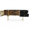 Buy Wooden Console - Vintage Design Sideboard - Black - Huisu Black 60375 - in the EU