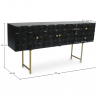 Buy Wooden Console - Vintage Design Sideboard - Black - Huisu Black 60375 - prices