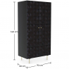 Buy Design Storage Cabinet, Wood and Metal - Vintra  Black 60384 home delivery