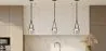 Ceiling Lamp - Pendant Lamp - Leather and Glass - Bim image 7