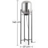 Buy Design Floor Lamp - Living Room Lamp - Grau Smoke 60400 in the Europe