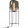 Buy Glass floor lamp in modern design, metal and glass - Grau - 140cm Amber 60400 - in the EU