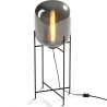 Buy Glass floor lamp in modern design, metal and glass - Grau - 140cm Amber 60400 at Privatefloor
