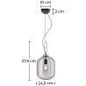 Buy Crystal Ceiling Lamp - Designer Pendant Lamp - Grau Smoke 60401 Home delivery