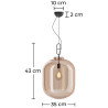 Buy Crystal Ceiling Lamp - Medium Design Pendant Lamp - Grau Amber 60402 with a guarantee