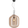 Buy Glass pendant light in modern design, metal and glass - Grau - Big Amber 60403 - prices