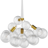 Buy Pendant lamp, globe chandelier in modern design, 12 glass globes - Glaub White 60404 at Privatefloor