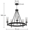 Buy Ceiling Lamp - Pendant Lamp - Chandelier - Loney Black 60406 - in the EU