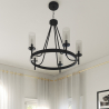Buy Ceiling Lamp - Pendant Lamp - Chandelier - Loney Black 60406 at Privatefloor
