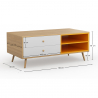 Buy Wooden TV Stand - Scandinavian Design - Lenark Natural wood 60408 with a guarantee
