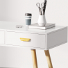 Buy Wooden Desk with Drawers - Scandinavian Design - Pius White 60412 - in the EU