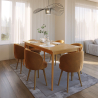 Buy Rectangular Extendable Dining Table - Wood - Blow Natural wood 60413 at Privatefloor