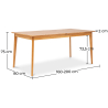 Buy Rectangular Extendable Dining Table - Wood - Blow Natural wood 60413 in the Europe