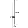 Buy Wall Lamp - Metal Bar - LED 80cm - Hernel Black 60421 at Privatefloor