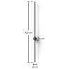 Buy Aluminum stick wall light in modern design, 100cm - Hernel Black 60422 - prices