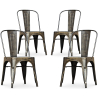Buy Pack of 4 Dining Chairs - Industrial Design - New Edition - Stylix Metallic bronze 60437 - in the EU