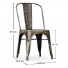 Buy Pack of 4 Dining Chairs - Industrial Design - New Edition - Stylix Metallic bronze 60437 - prices
