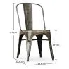 Pack of 4 Dining Chairs - Industrial Design - New Edition - Stylix image 7