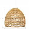 Buy Rattan Ceiling Lamp - Boho Bali Design Pendant Lamp - 60cm - Hoa Natural wood 60440 - in the EU