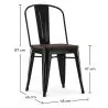 Pack Dining Table and 4 Dining Chairs Industrial Design - New Edition - Bistrot Stylix image 7