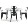 Pack Dining Table and 4 Dining Chairs Industrial Design - New Edition - Bistrot Stylix image 7
