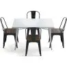 Pack Dining Table and 4 Dining Chairs Industrial Design - New Edition - Bistrot Stylix image 7