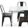 Pack Dining Table and 4 Dining Chairs Industrial Design - New Edition - Bistrot Stylix image 7
