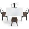 Buy Pack Dining Table and 4 Dining Chairs Industrial Design - New Edition - Bistrot Stylix Gold 60441 Home delivery