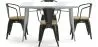 Pack Dining Table and 4 Dining Chairs with Armrests Industrial Design - New Edition - Bistrot Stylix image 7