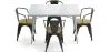 Pack Dining Table and 4 Dining Chairs with Armrests Industrial Design - New Edition - Bistrot Stylix image 7