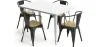 Pack Dining Table and 4 Dining Chairs with Armrests Industrial Design - New Edition - Bistrot Stylix image 7
