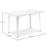 Pack Dining Table and 4 Dining Chairs with Armrests Industrial Design - New Edition - Bistrot Stylix image 7